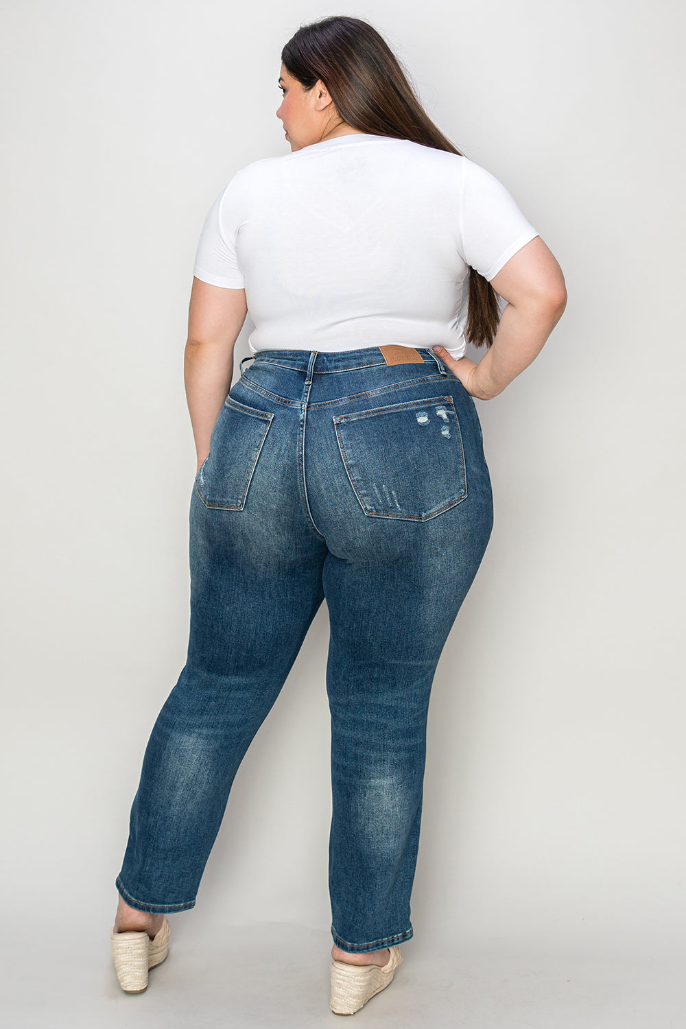 Judy Blue Full Size Tummy Control High Waist Slim Jeans - Judy Blue Jeans Boutique