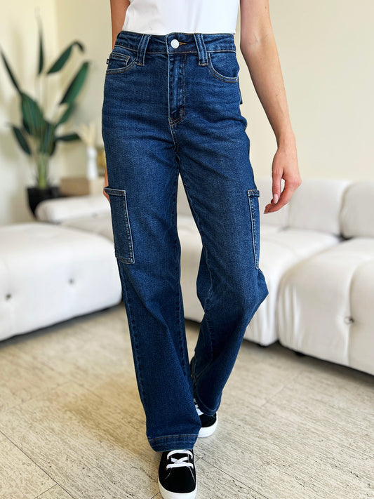 Judy Blue Full Size High Waist Cargo Jeans - Judy Blue Jeans Boutique