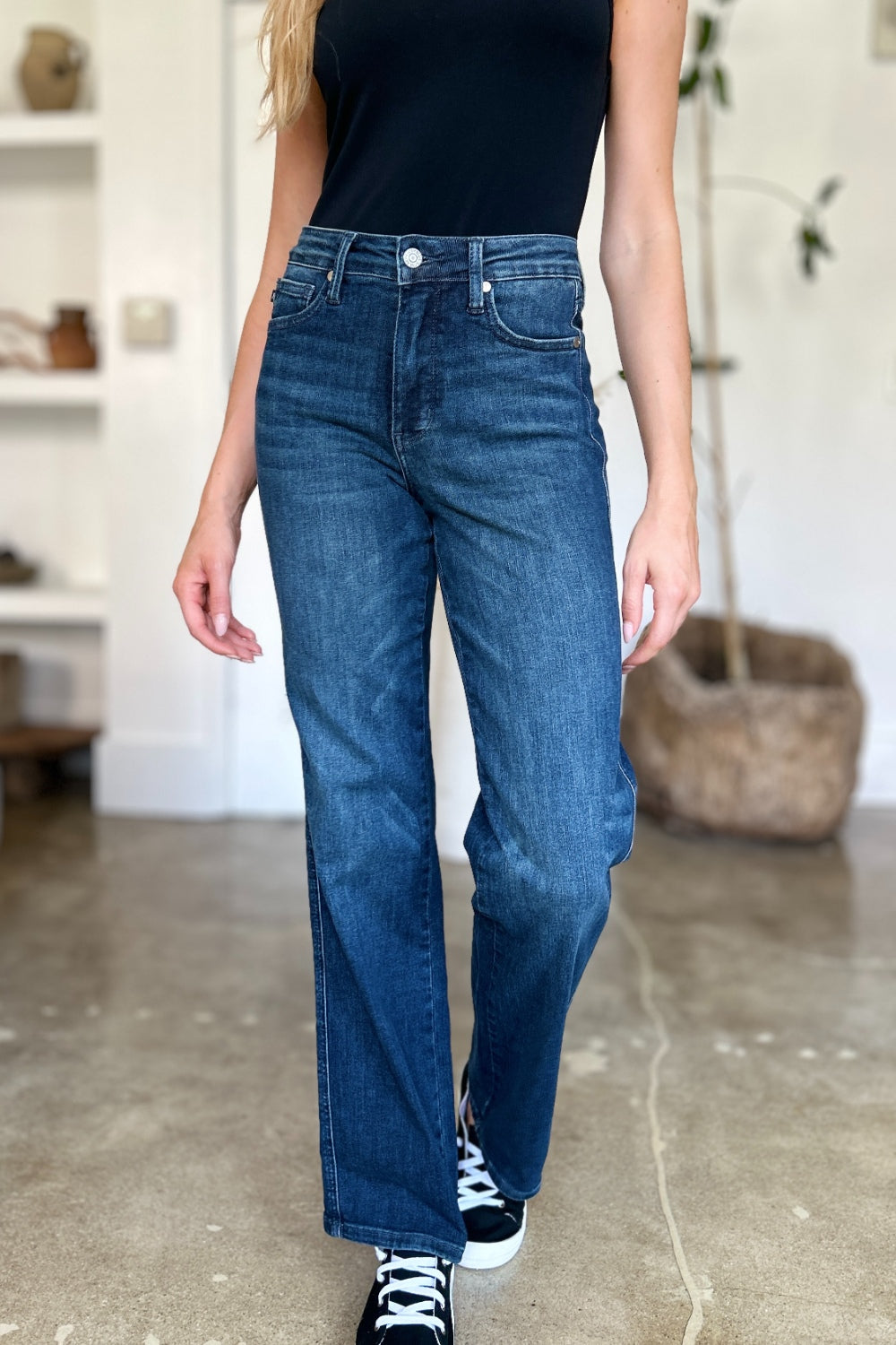 Judy Blue Full Size Tummy Control Straight Jeans - Judy Blue Jeans Boutique