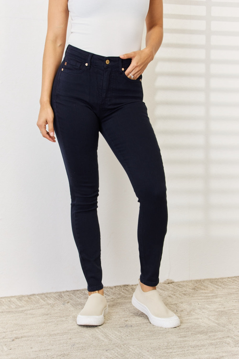 Judy Blue Full Size Garment Dyed Tummy Control Skinny Jeans - Judy Blue Jeans Boutique