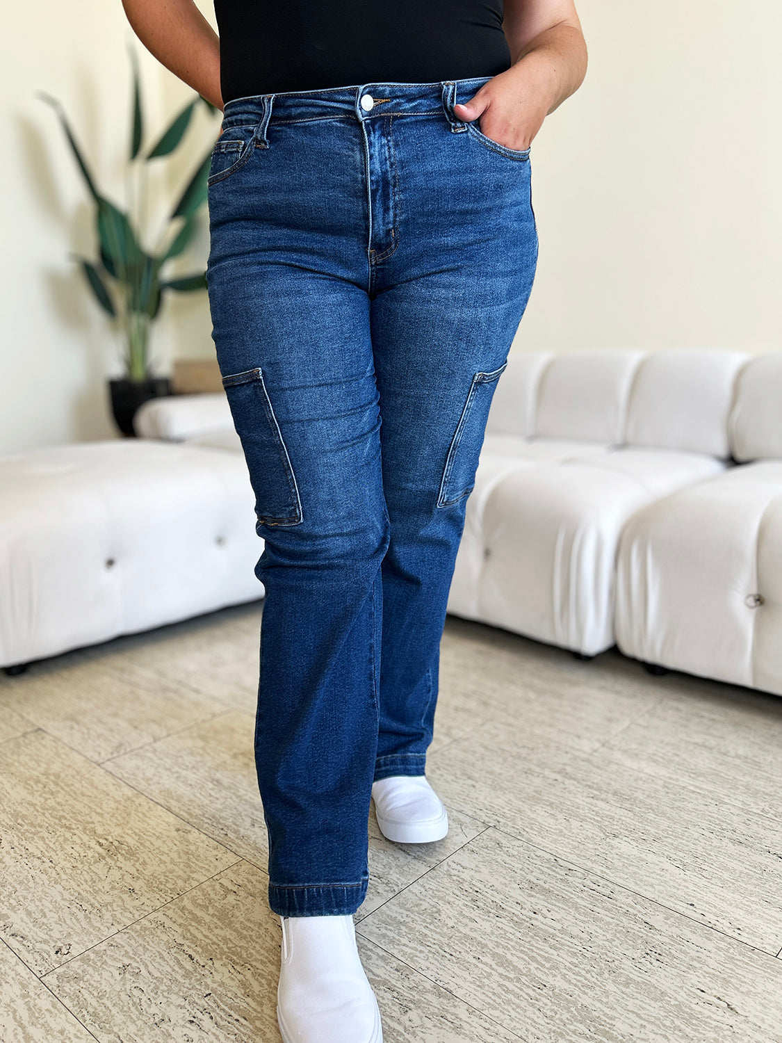 Judy Blue Full Size High Waist Cargo Jeans - Judy Blue Jeans Boutique