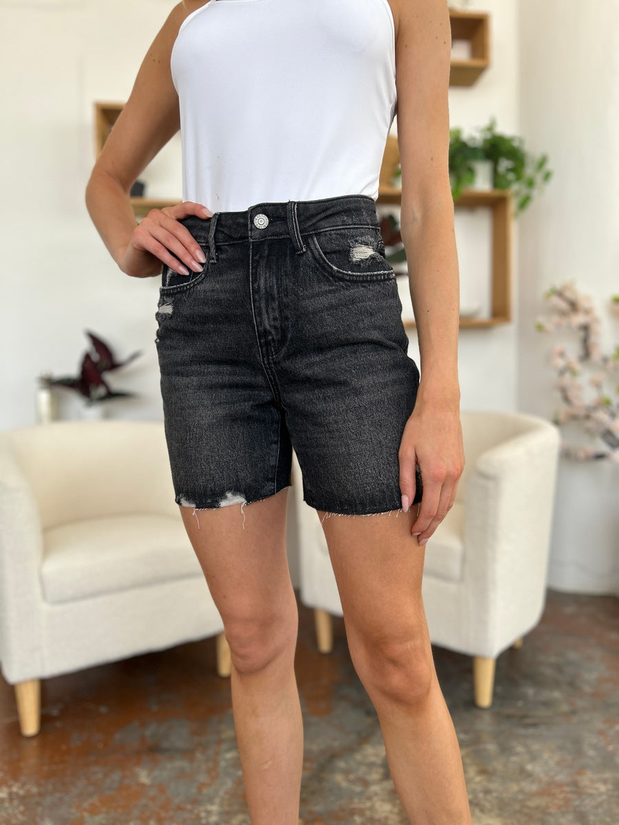 Judy Blue Full Size High Waist Rigid Magic Denim Shorts - Judy Blue Jeans Boutique