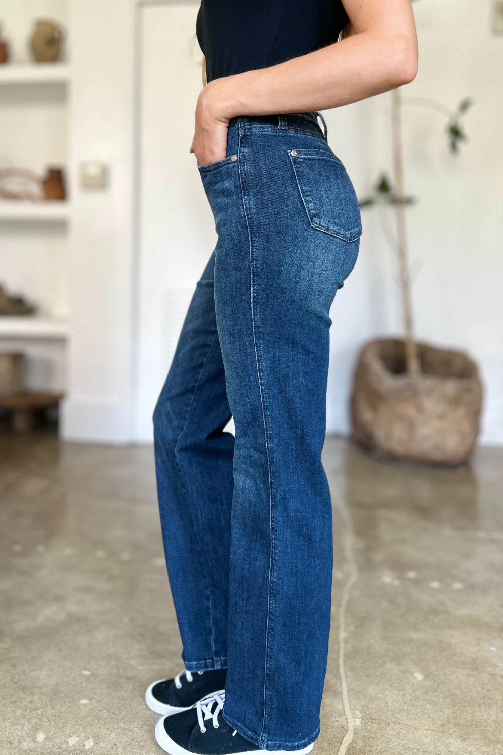 Judy Blue Full Size Tummy Control Straight Jeans - Judy Blue Jeans Boutique