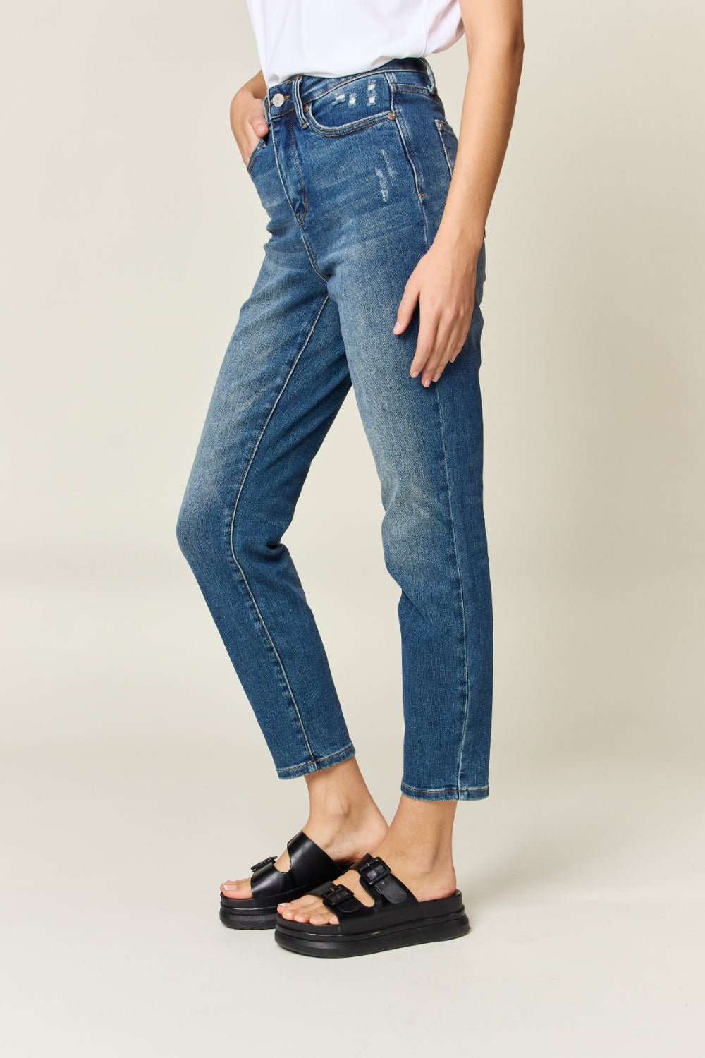 Judy Blue Full Size Tummy Control High Waist Slim Jeans - Judy Blue Jeans Boutique