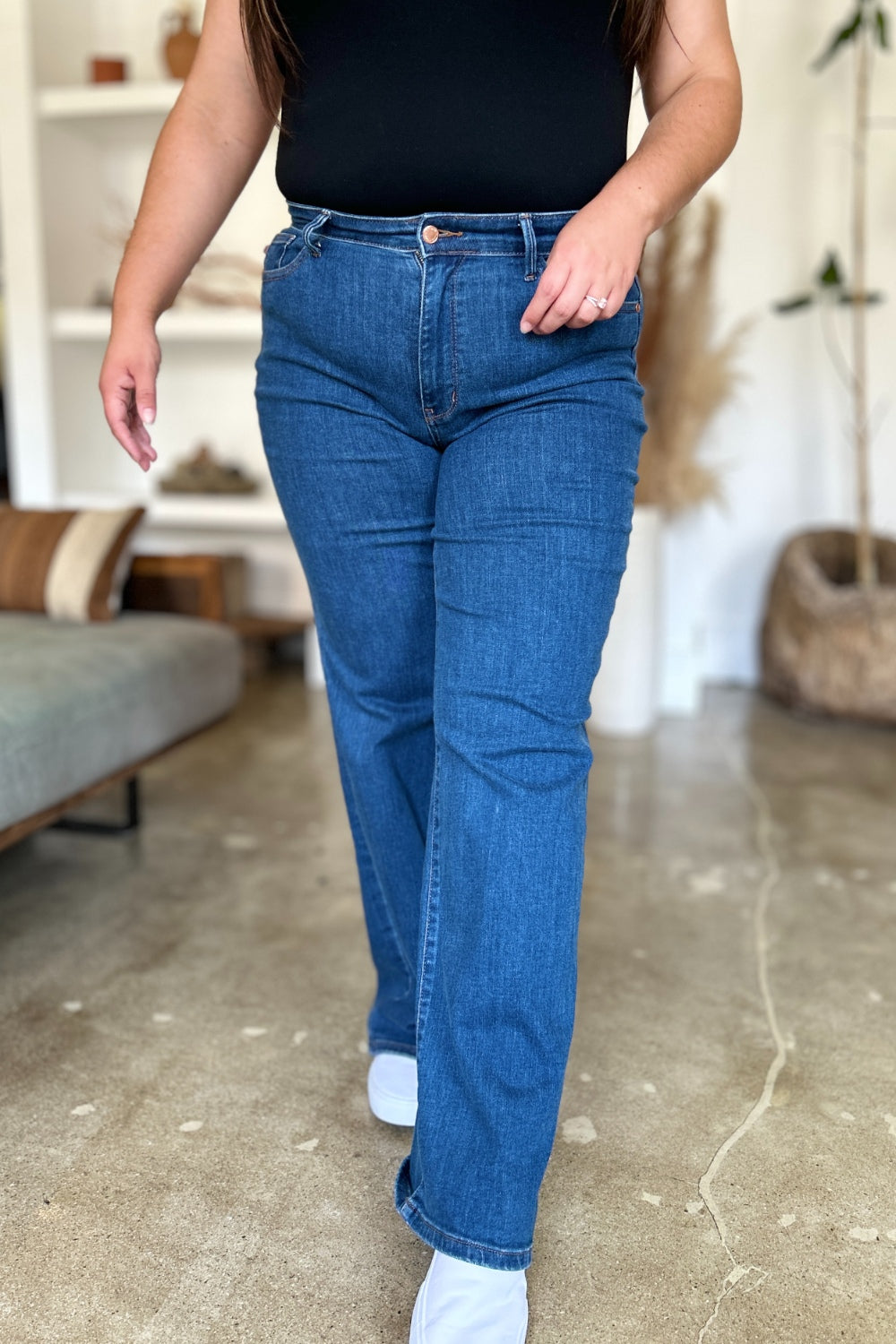 Judy Blue Full Size High Rise Straight Jeans - Judy Blue Jeans Boutique