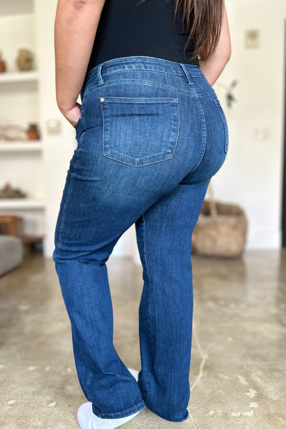 Judy Blue Full Size Tummy Control Straight Jeans - Judy Blue Jeans Boutique