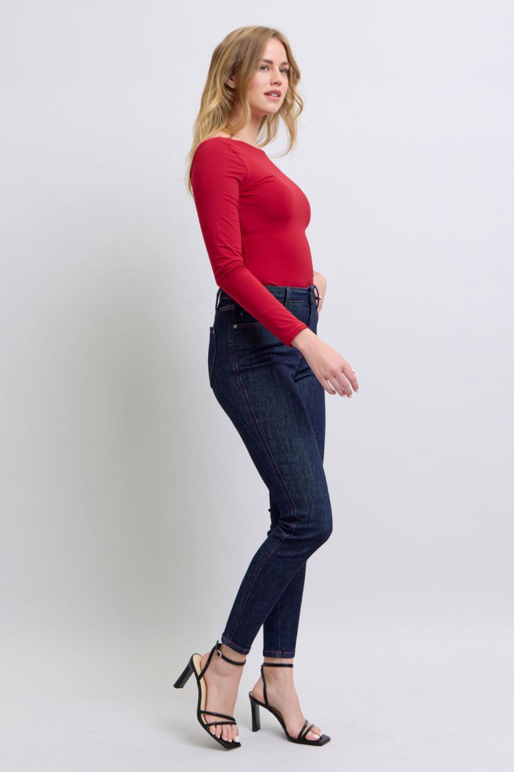 Judy Blue Full Size Heart Shaped Back Pockets Skinny Jeans - Judy Blue Jeans Boutique