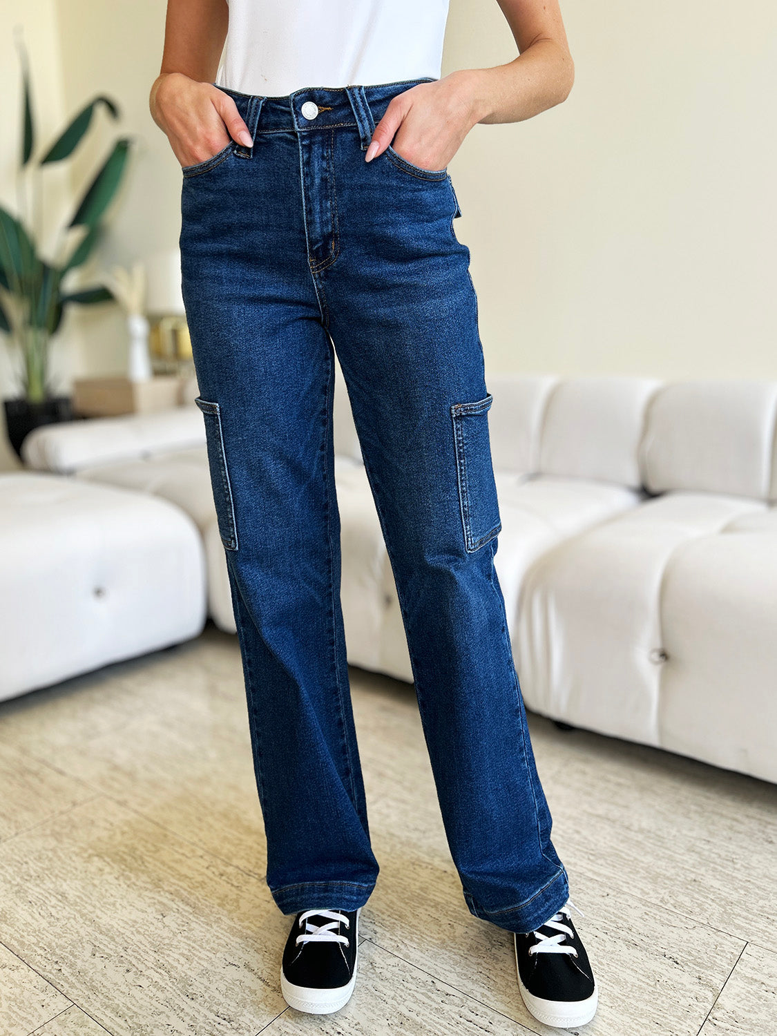 Judy Blue Full Size High Waist Cargo Jeans - Judy Blue Jeans Boutique