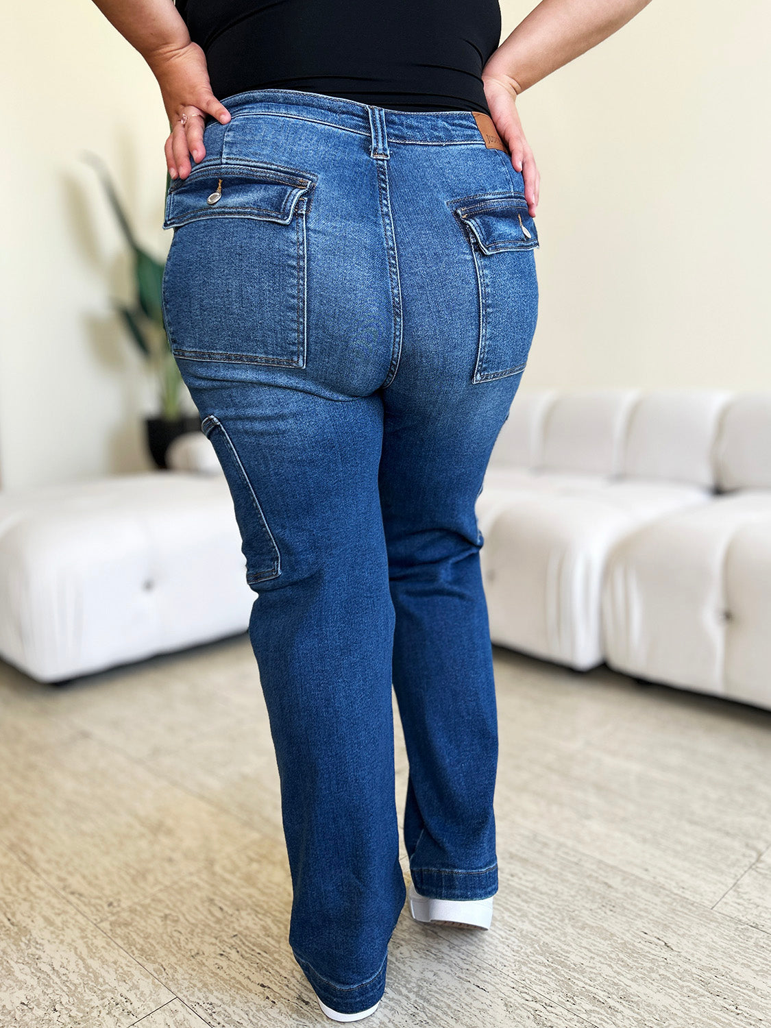 Judy Blue Full Size High Waist Cargo Jeans - Judy Blue Jeans Boutique