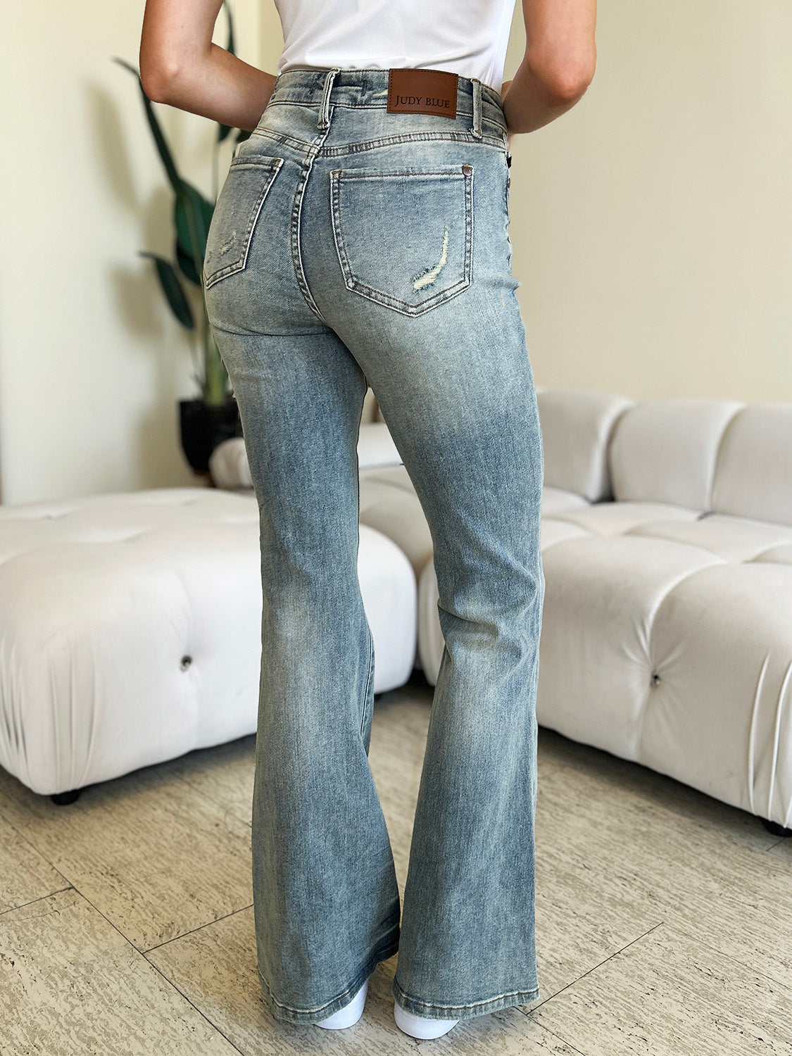 Judy Blue Full Size Mid Rise Flare Jeans - Judy Blue Jeans Boutique