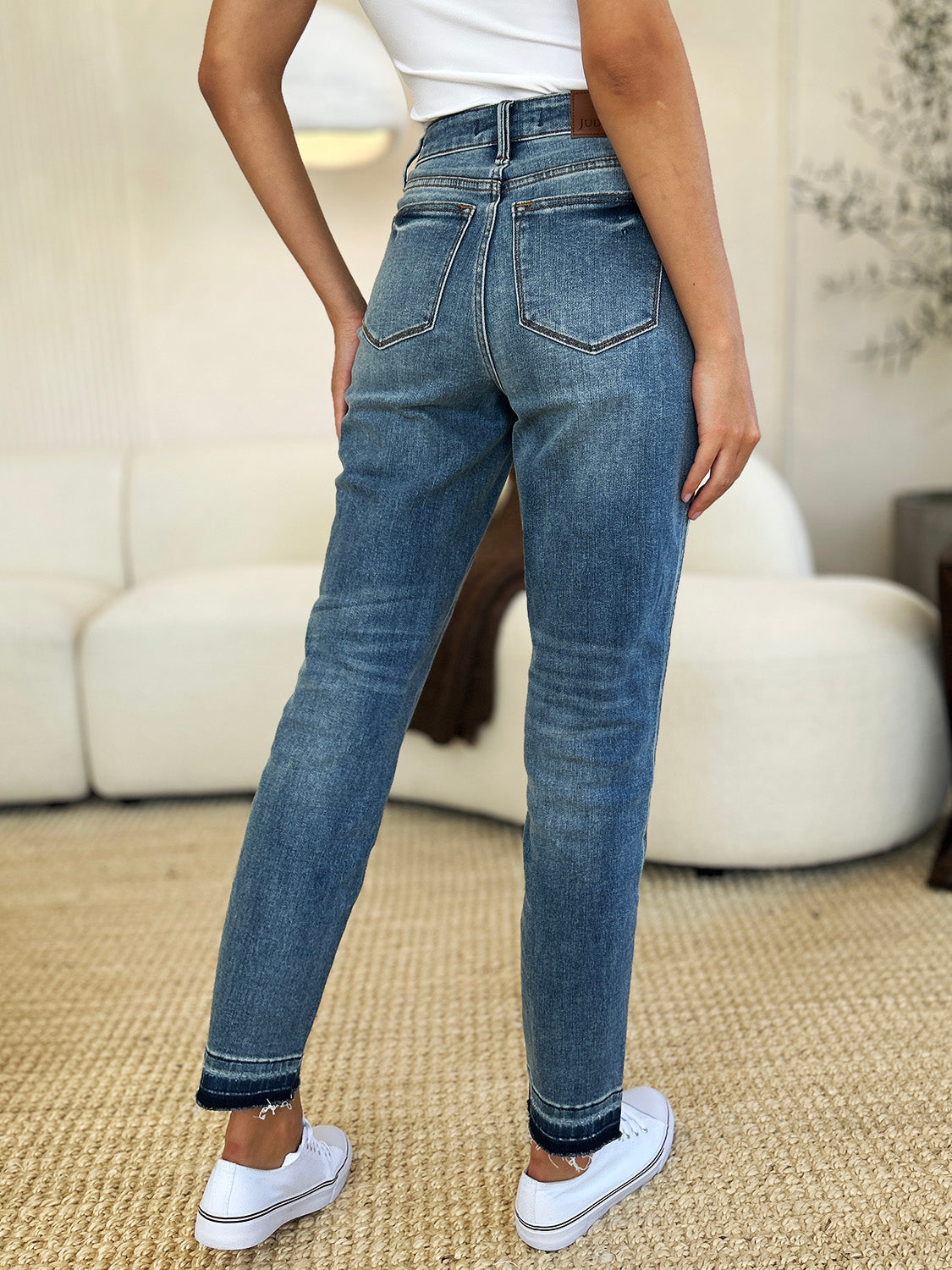 Judy Blue Full Size Mid Rise Rigid Magic Release Hem Jeans - Judy Blue Jeans Boutique