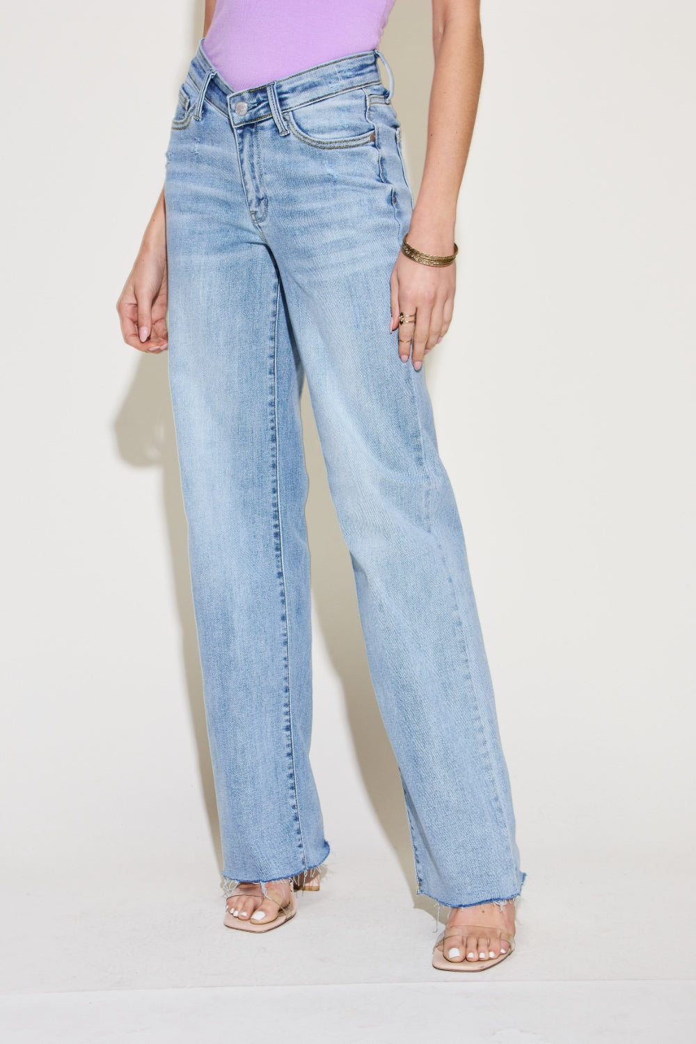 Judy Blue Full Size V Front Waistband Straight Jeans - Judy Blue Jeans Boutique