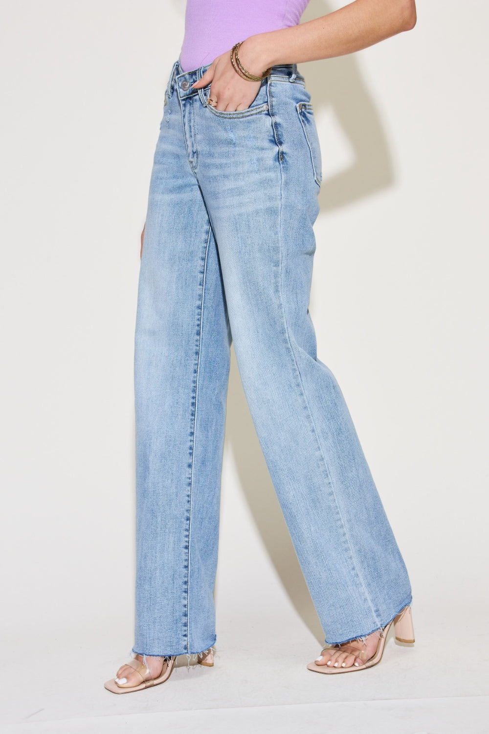 Judy Blue Full Size V Front Waistband Straight Jeans - Judy Blue Jeans Boutique