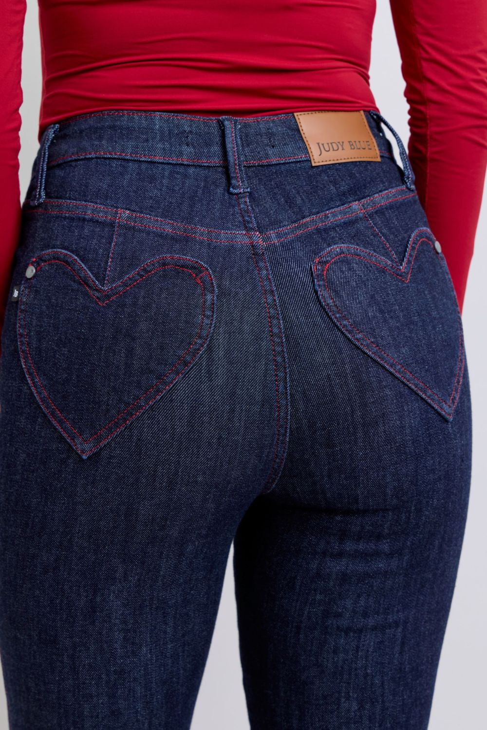 Judy Blue Full Size Heart Shaped Back Pockets Skinny Jeans - Judy Blue Jeans Boutique