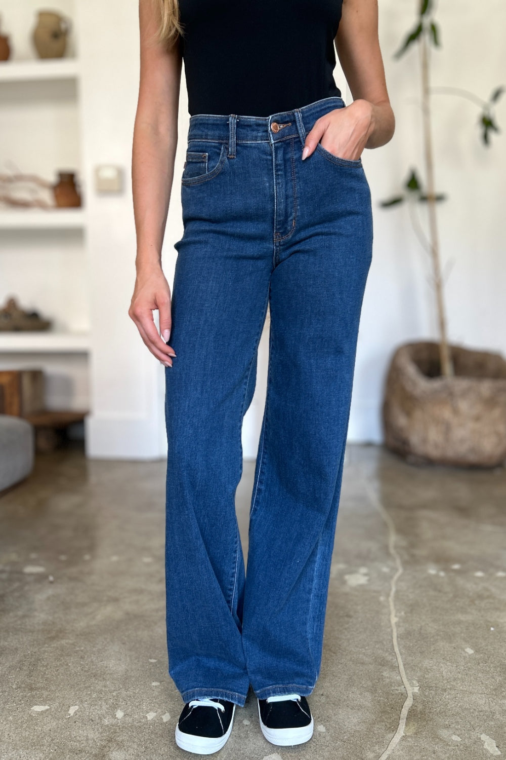 Judy Blue Full Size High Rise Straight Jeans - Judy Blue Jeans Boutique