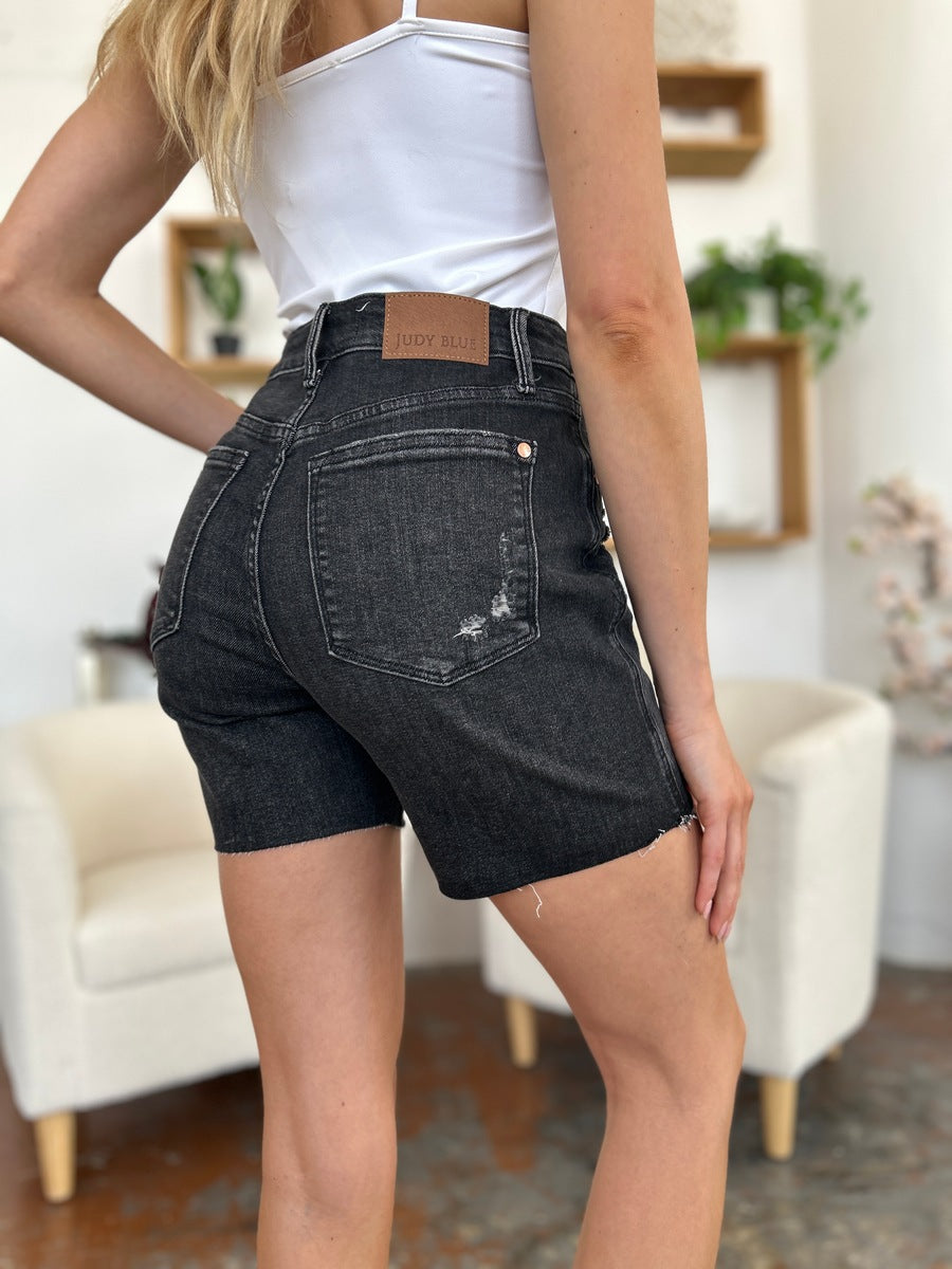 Judy Blue Full Size High Waist Rigid Magic Denim Shorts - Judy Blue Jeans Boutique