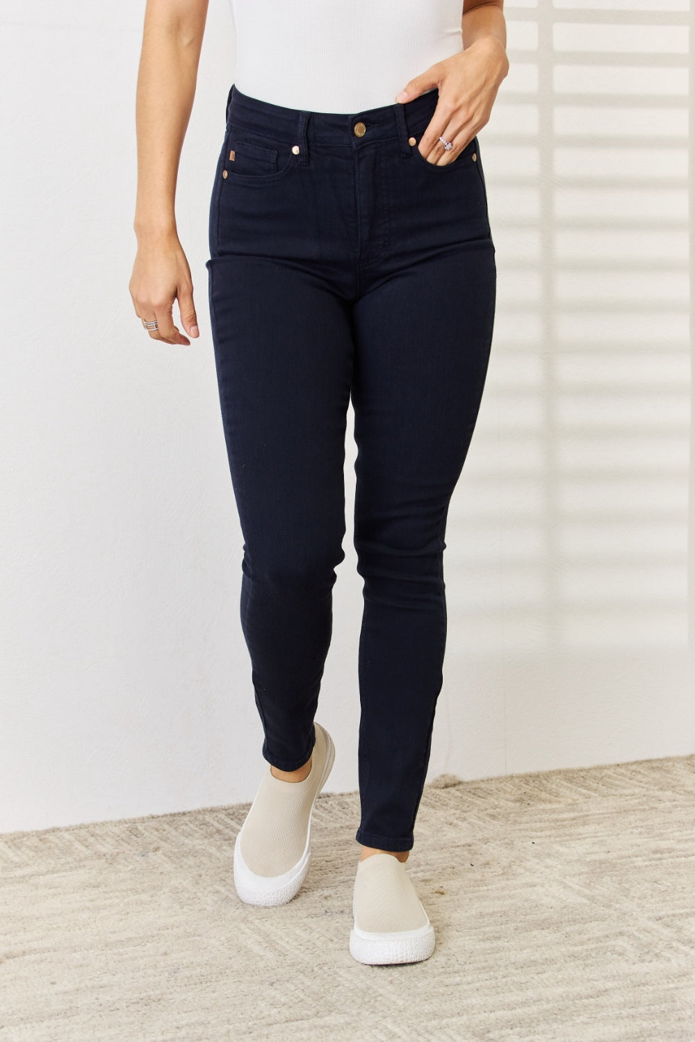 Judy Blue Full Size Garment Dyed Tummy Control Skinny Jeans - Judy Blue Jeans Boutique