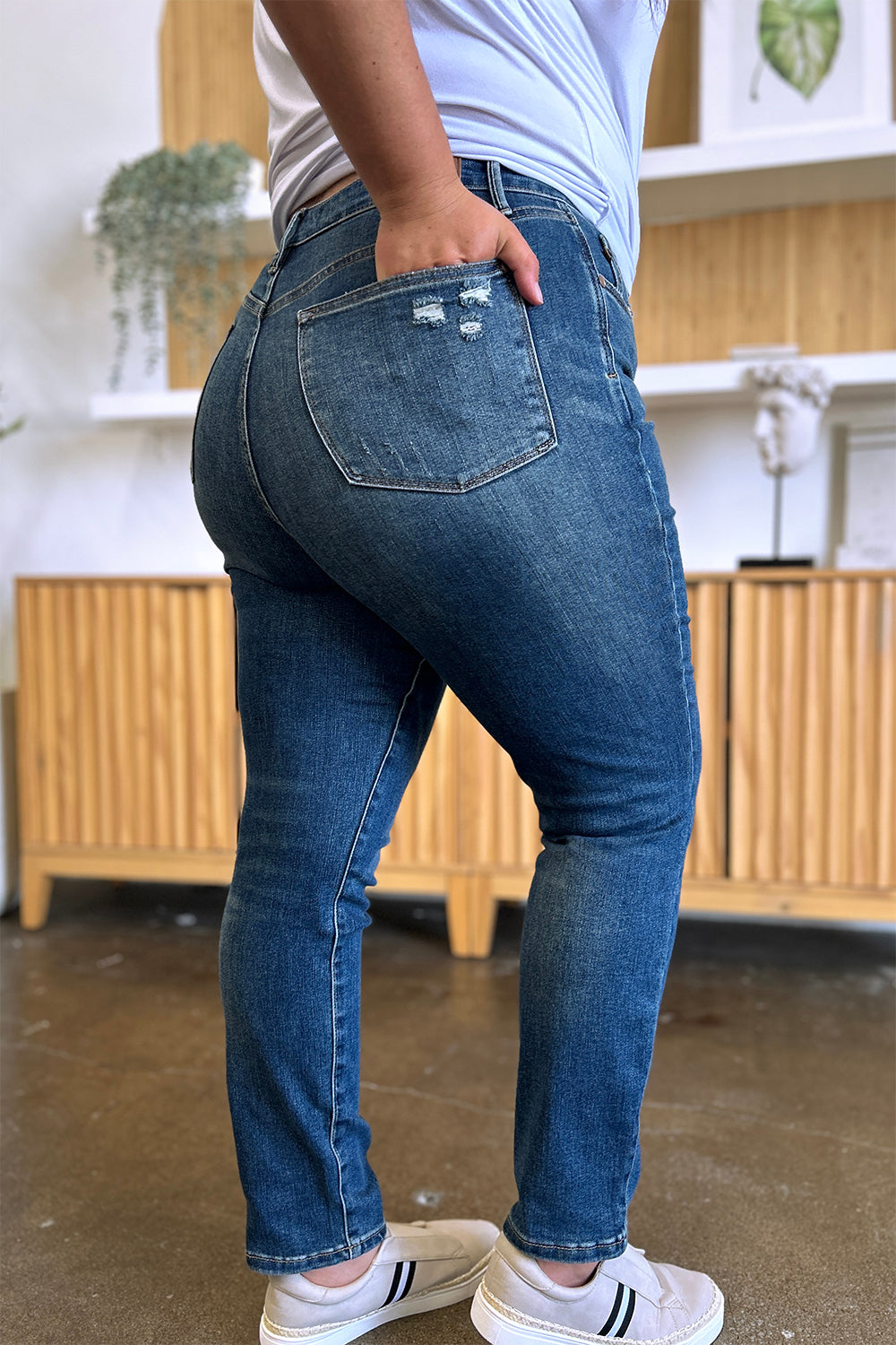 Judy Blue Full Size Tummy Control High Waist Slim Jeans - Judy Blue Jeans Boutique